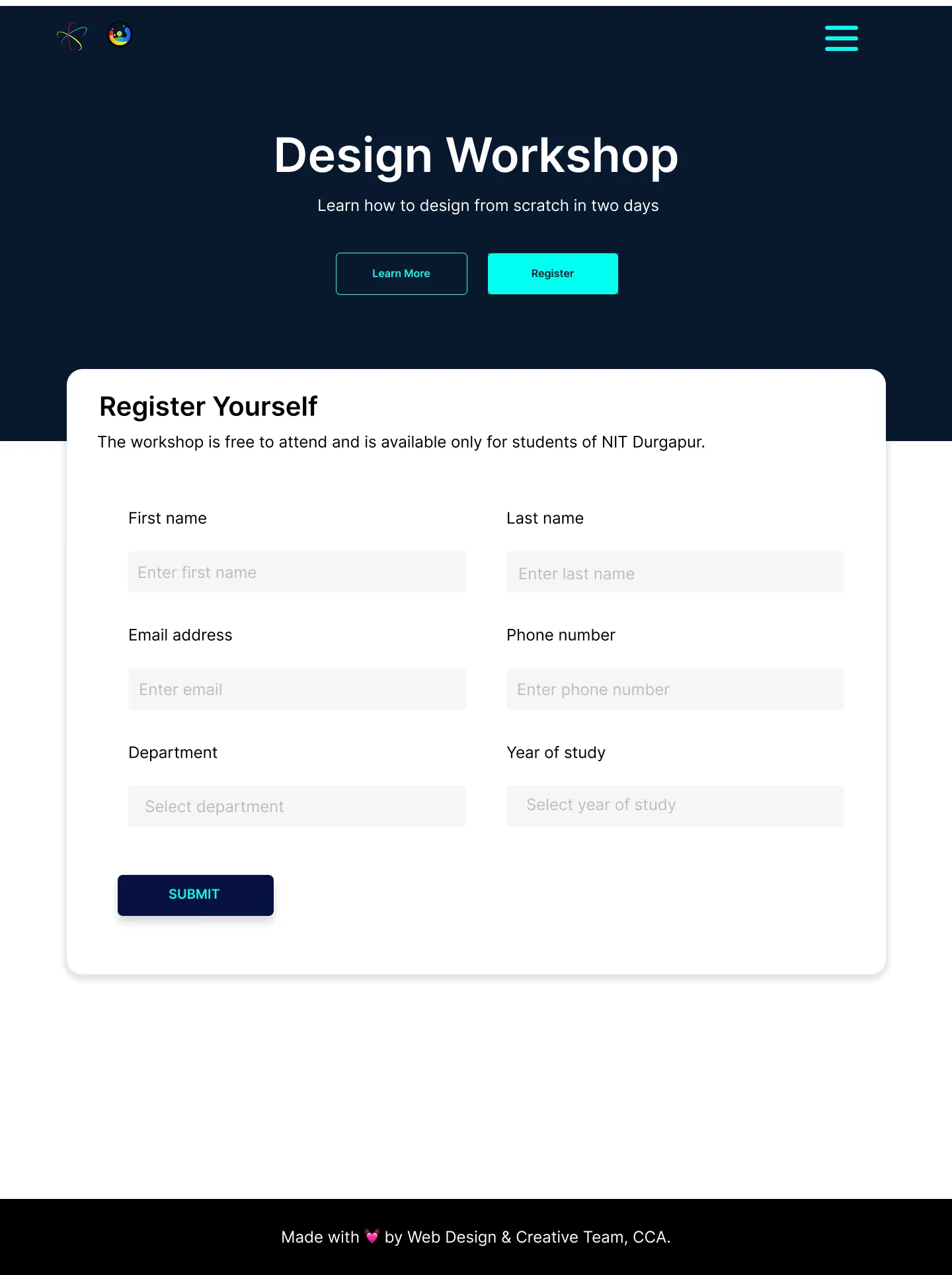 Design Workshop Registration