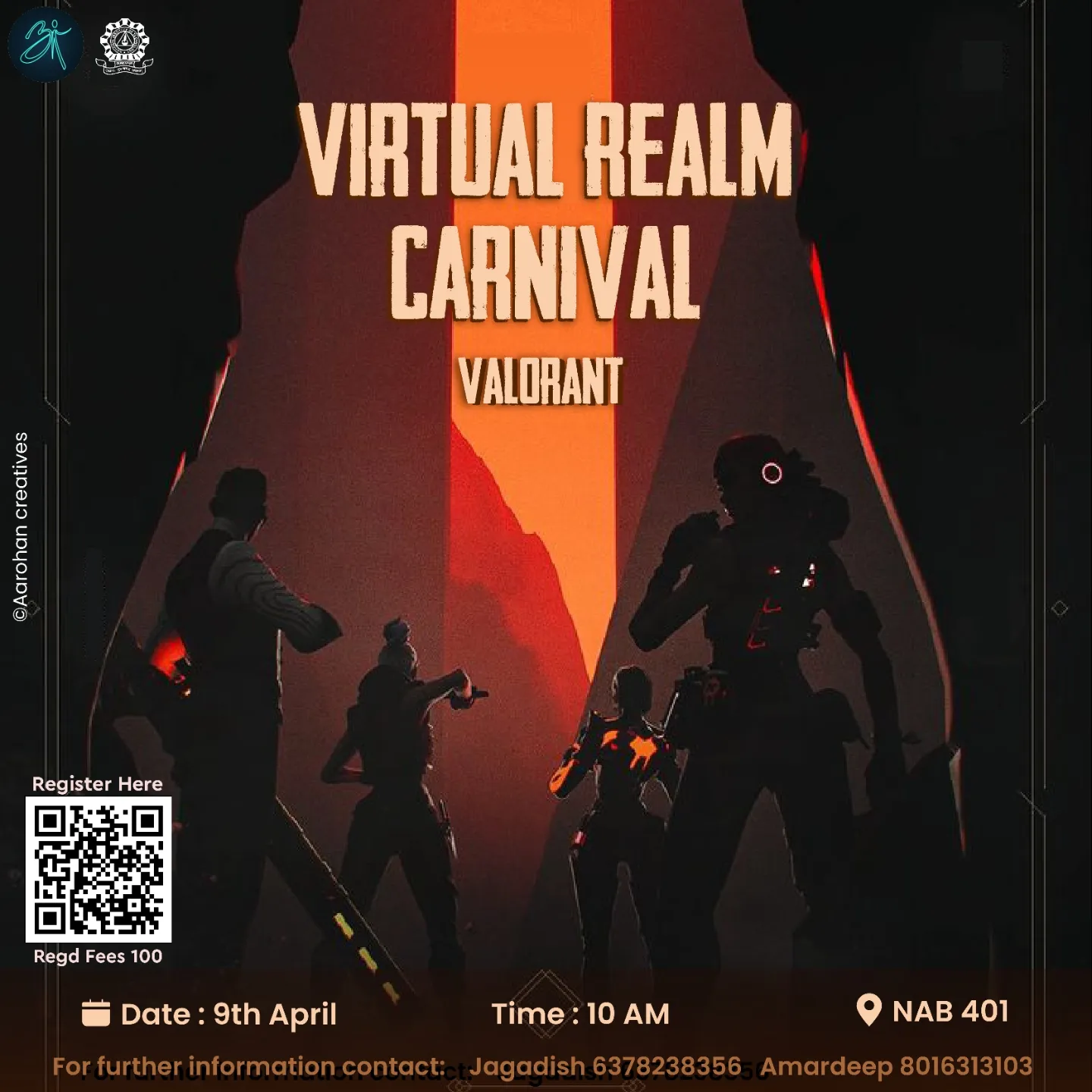 Virtual Realm Carnival event poster for the Valorant tournament